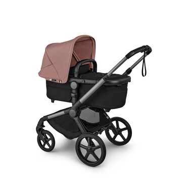 Bugaboo Fox 5 Renew 2-in-1 pushchair graphite base, heritage black fabrics, dusty pink sun canopy - view 2
