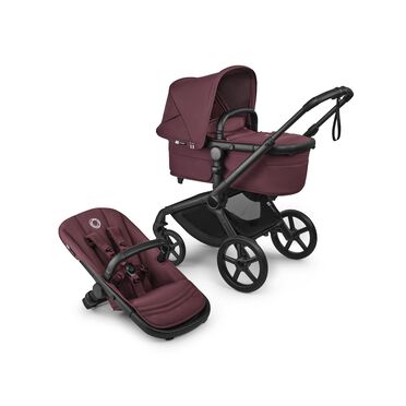 Bugaboo Fox 5 Renew complete UK BLACK/DARK CHERRY-DARK CHERRY