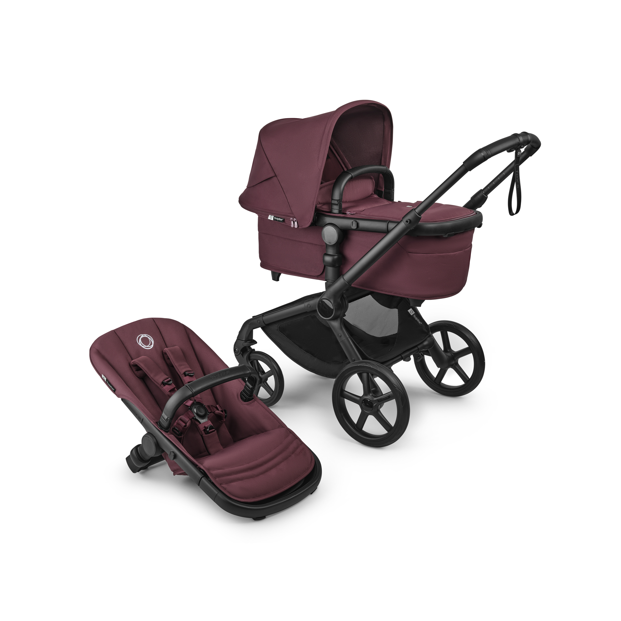 Bugaboo Fox 5 Renew complete UK BLACK/DARK CHERRY-DARK CHERRY - Thumbnail Slide 1 of 1