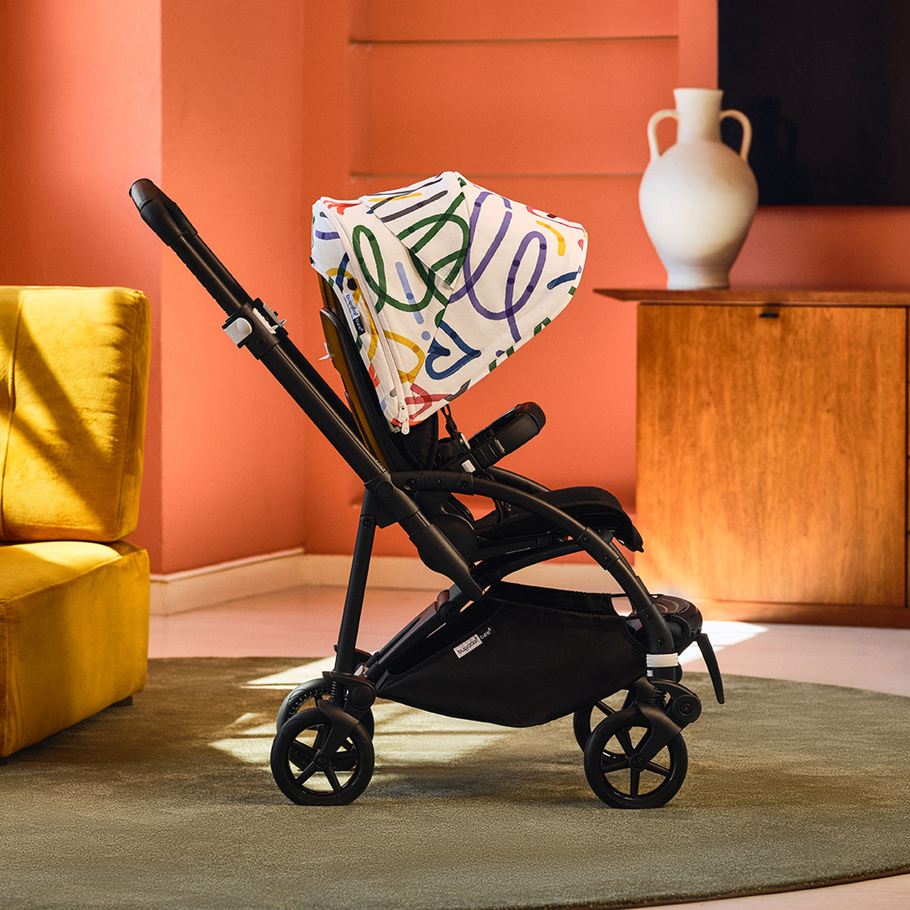 Bugaboo Bee 6 sun canopy Art of Discovery WHITE - Main Modal Image Slide 2 of 5