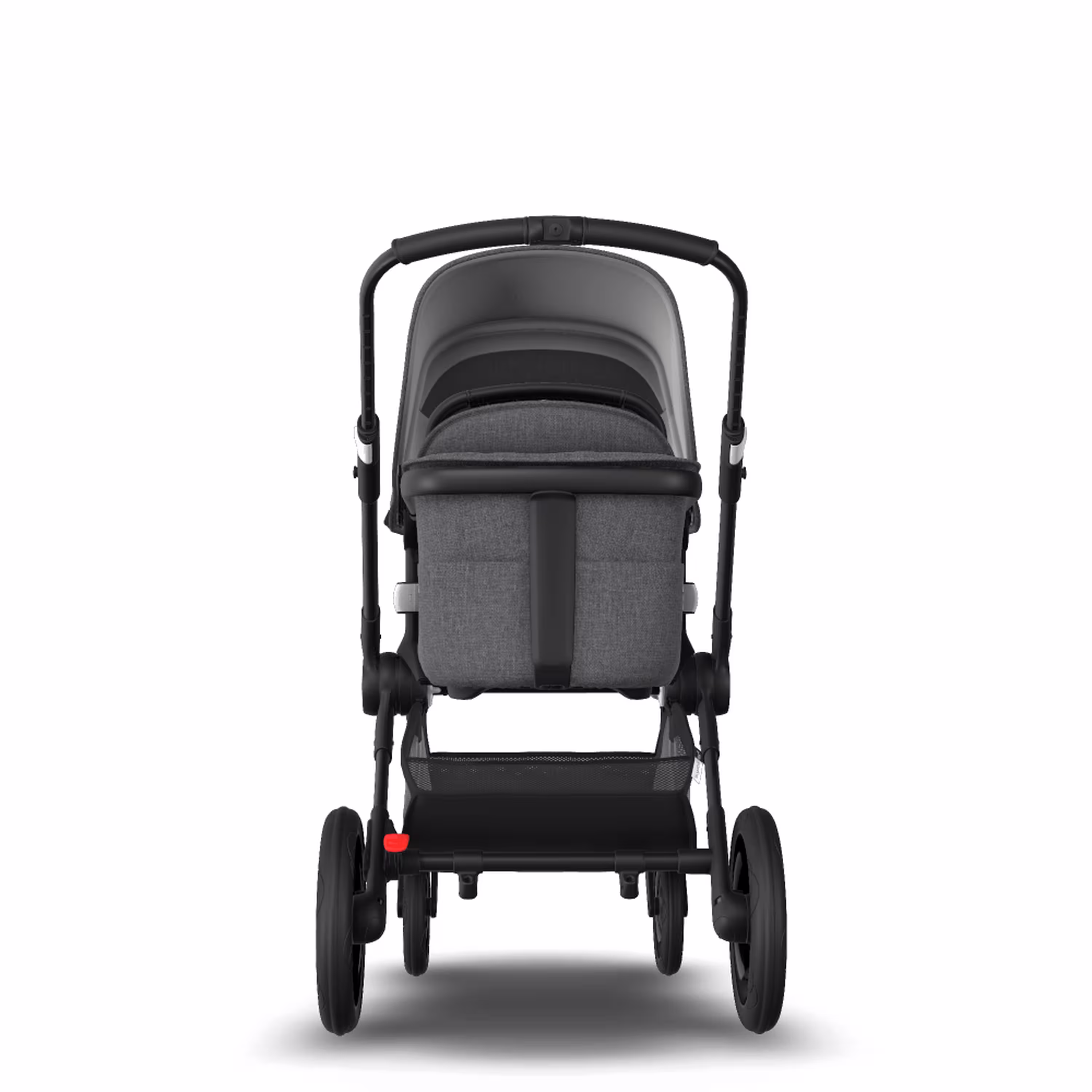 Fox 2 Seat and Bassinet Stroller Grey Melange sun canopy, Grey Melange style set, Black chassis - Main Modal Image Slide 3 of 6