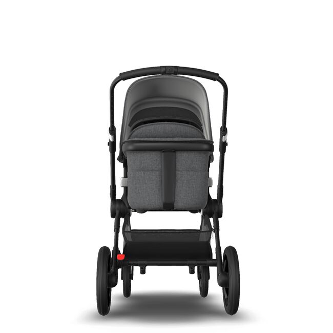 Fox 2 Seat and Bassinet Stroller Grey Melange sun canopy, Grey Melange style set, Black chassis - Main Image Slide 3 of 6
