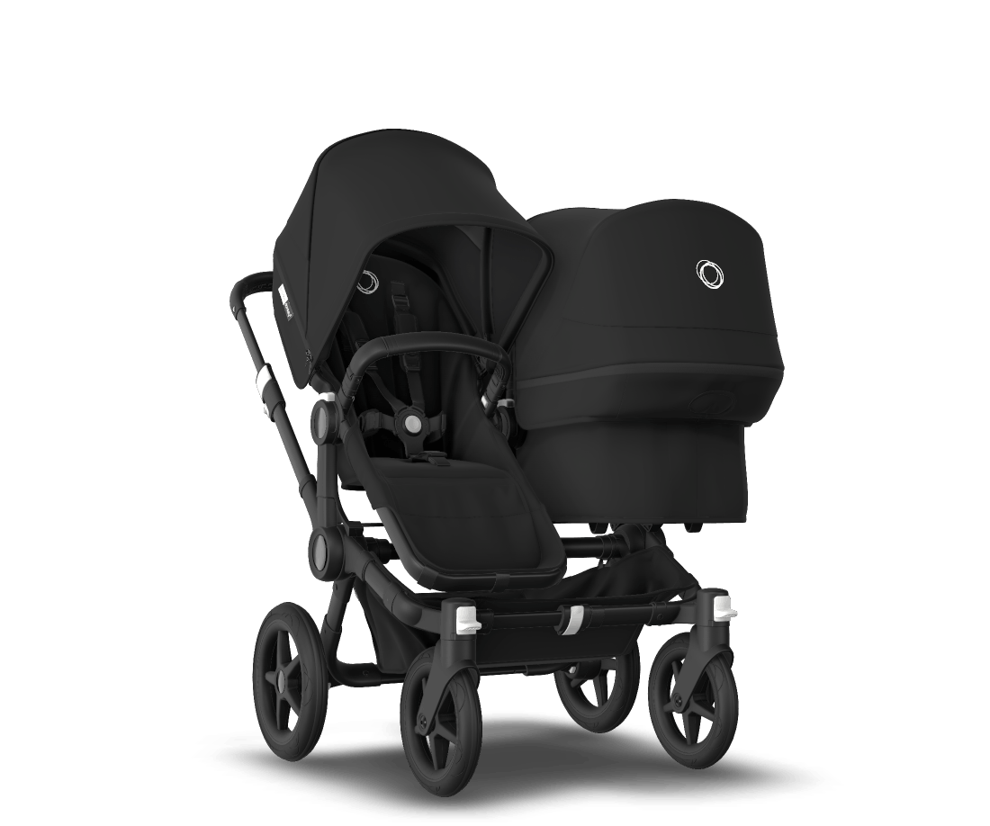 double stroller with bassinet and seat
