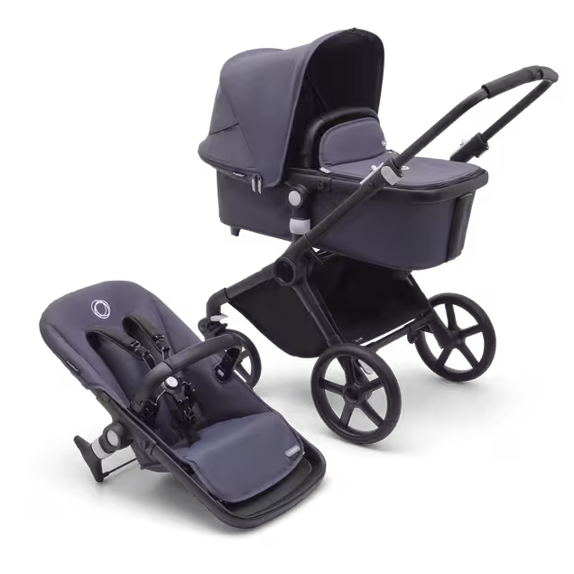 Bugaboo Fox Cub complete BLACK/STORMY BLUE-STORMY BLUE - Main Image Slide 1 of 9