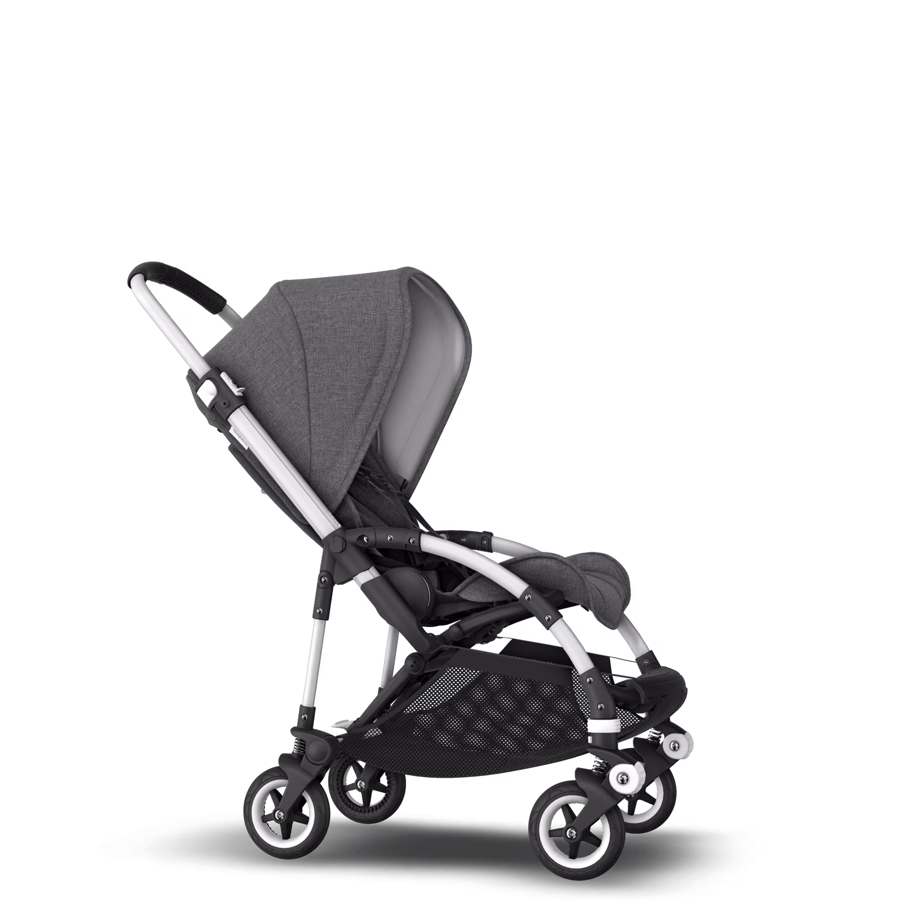 Bugaboo Bee 5 travel system grey melange sun canopy, grey melange fabrics, aluminium base - Main Modal Image Slide 9 of 18