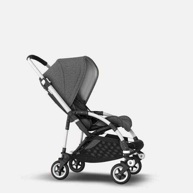 Bugaboo Bee 5 travel system grey melange sun canopy, grey melange fabrics, aluminium base - Main Image Slide 9 of 18