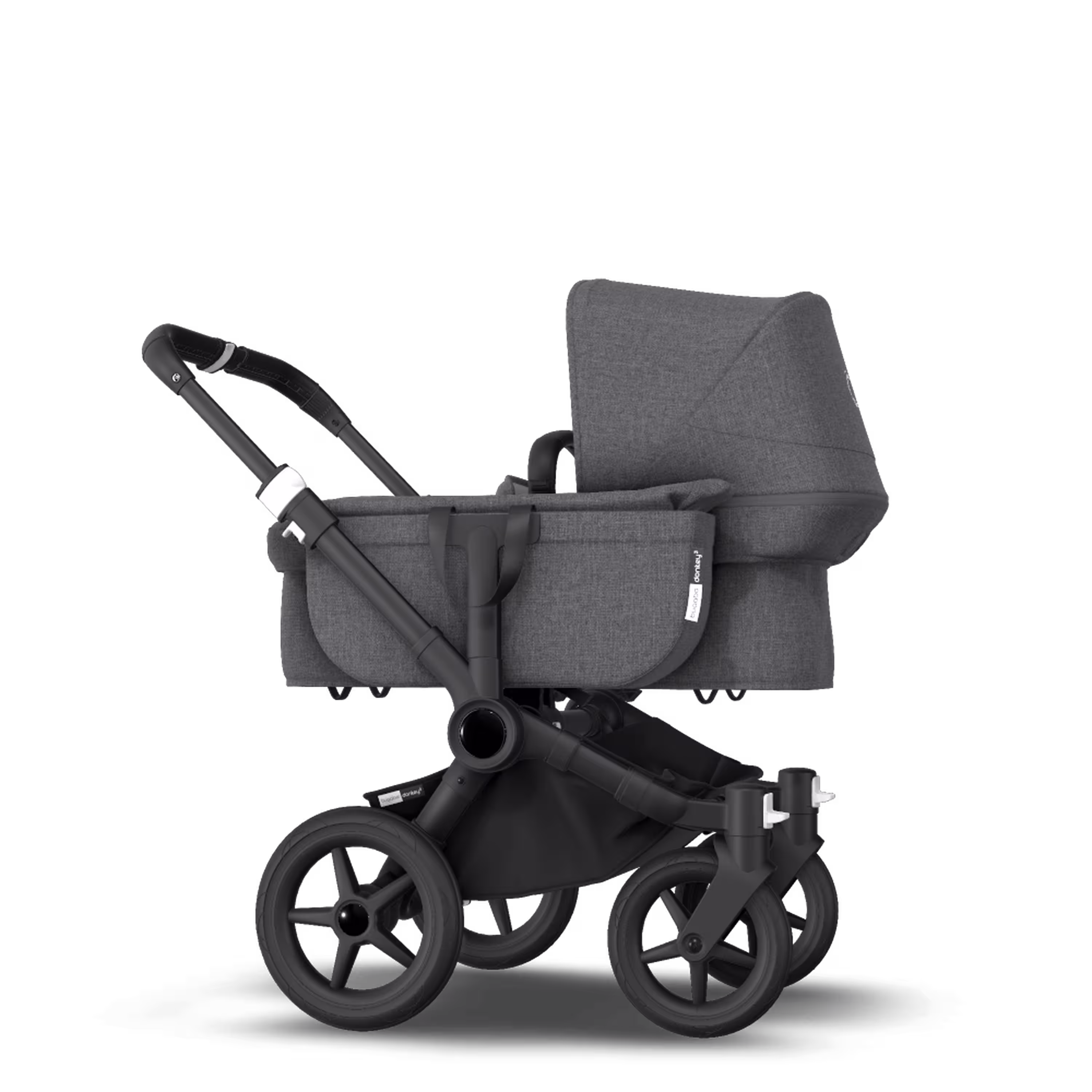 Bugaboo Donkey 3 Mono travel system grey melange sun canopy, grey melange fabrics, black base - Main Modal Image Slide 6 of 19