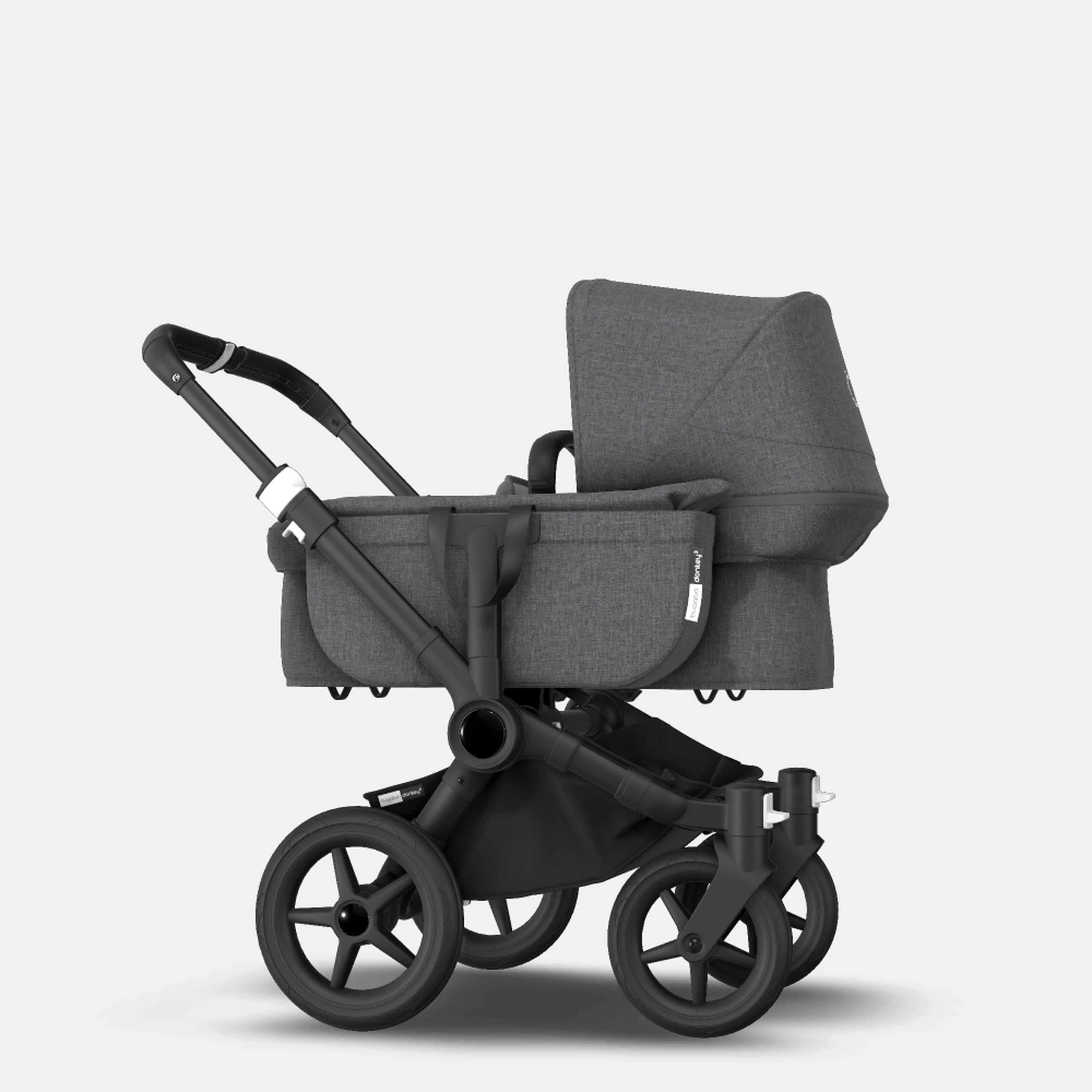Bugaboo Donkey 3 Mono travel system grey melange sun canopy, grey melange fabrics, black base - Main Modal Image Slide 6 of 19