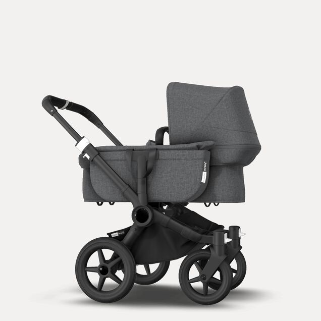 Bugaboo Donkey 3 Mono travel system grey melange sun canopy, grey melange fabrics, black base - Main Image Slide 6 of 19