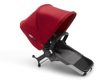 Bugaboo Donkey3 duo extension compl ALU/GREY MELANGE-RED - view 2