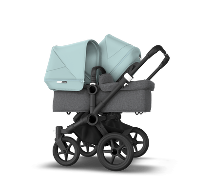 US - Bugaboo D3D stroller bundle black grey vapor blue