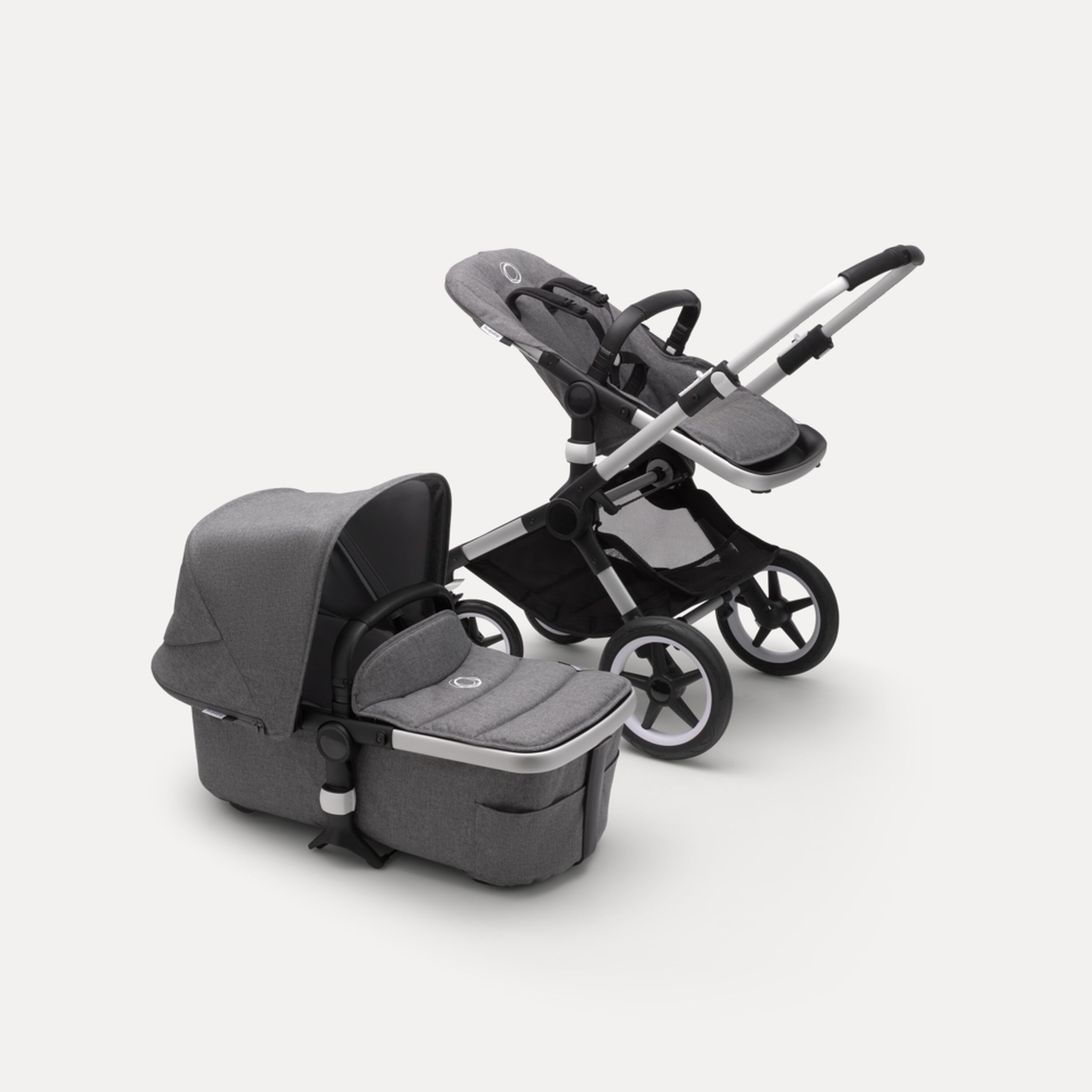 Refurbished Bugaboo Fox2 complete ALU/GREY MELANGE-GREY MELANGE - Main Modal Image Slide 1 of 10