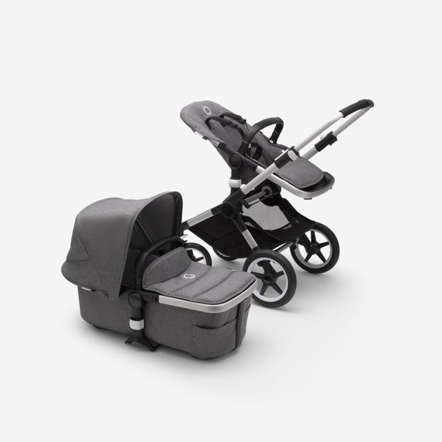 Refurbished Bugaboo Fox2 complete ALU/GREY MELANGE-GREY MELANGE - Main Image Slide 1 of 10