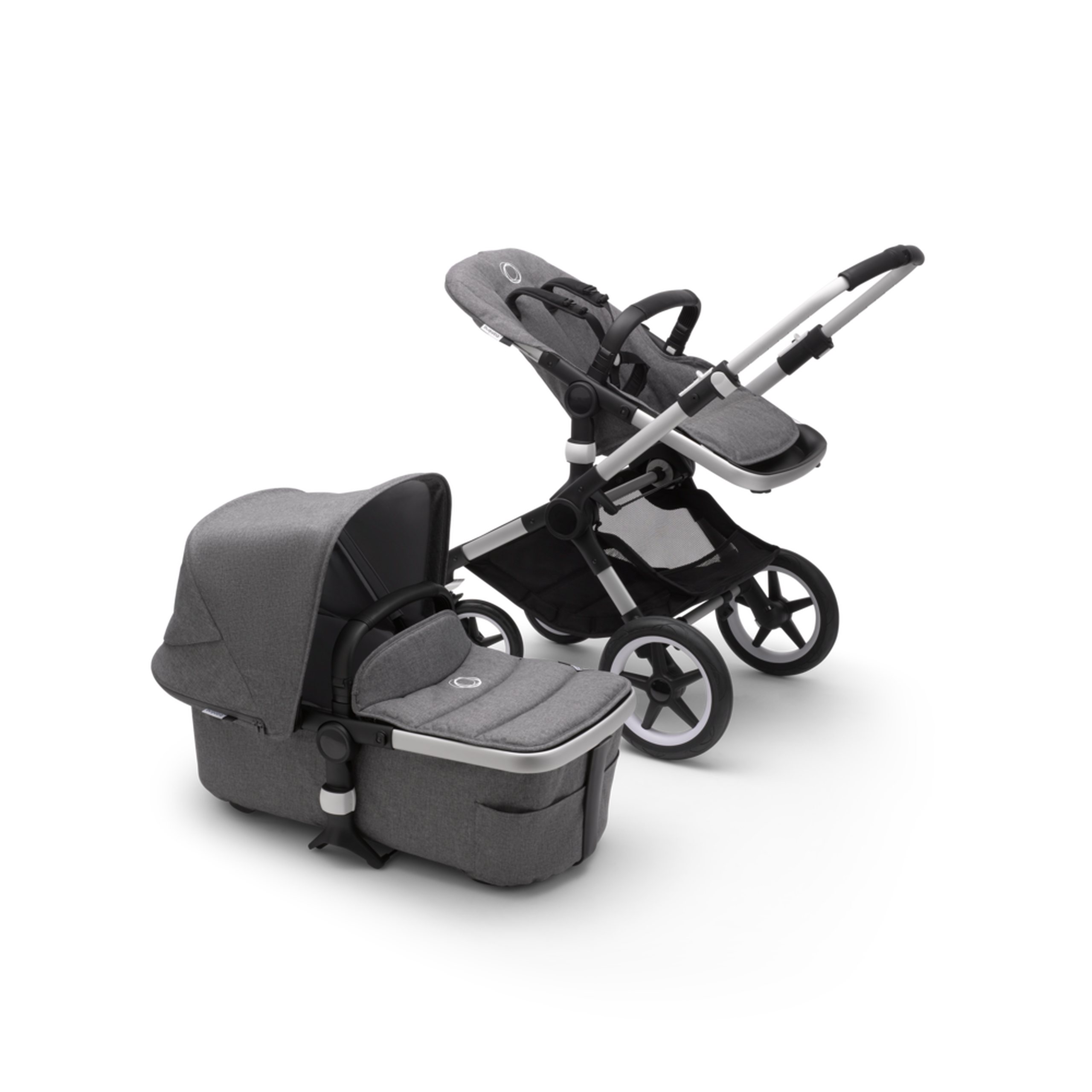 Refurbished Bugaboo Fox2 complete ALU/GREY MELANGE-GREY MELANGE - Thumbnail Slide 1 of 10