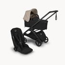 Bugaboo Dragonfly Plus 2-in-1 stroller black base, heritage black fabrics, desert taupe sun canopy