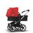 Bugaboo Donkey 3 Twin seat and bassinet stroller red sun canopy, black fabrics, aluminium base - Thumbnail Slide 2 of 9