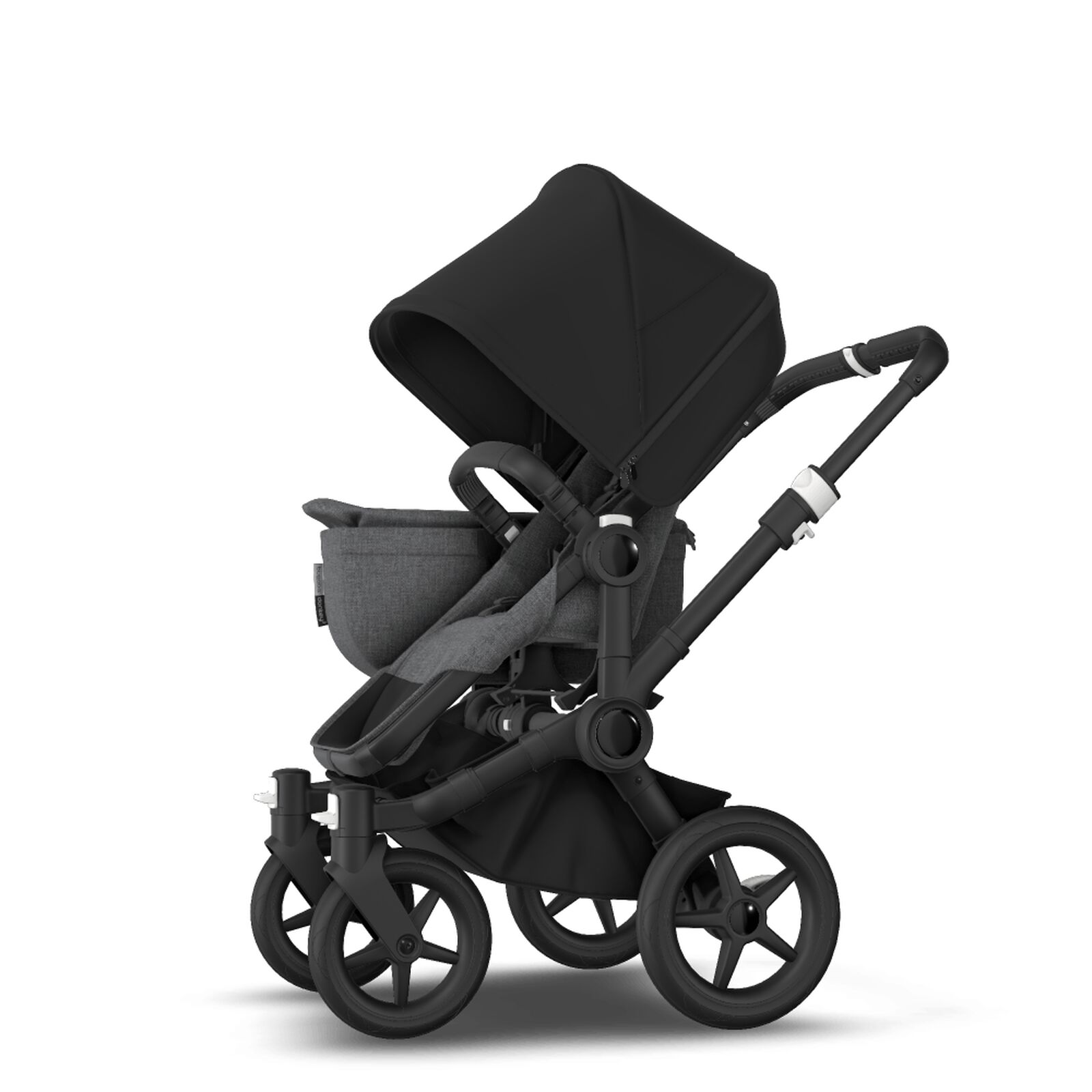 Bugaboo Donkey 3 Mono carrycot and seat pushchair black sun canopy