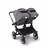 Bugaboo Donkey 5 twin stroller graphite base, grey mélange fabrics, forest green sun canopy - Thumbnail Slide 4 of 12