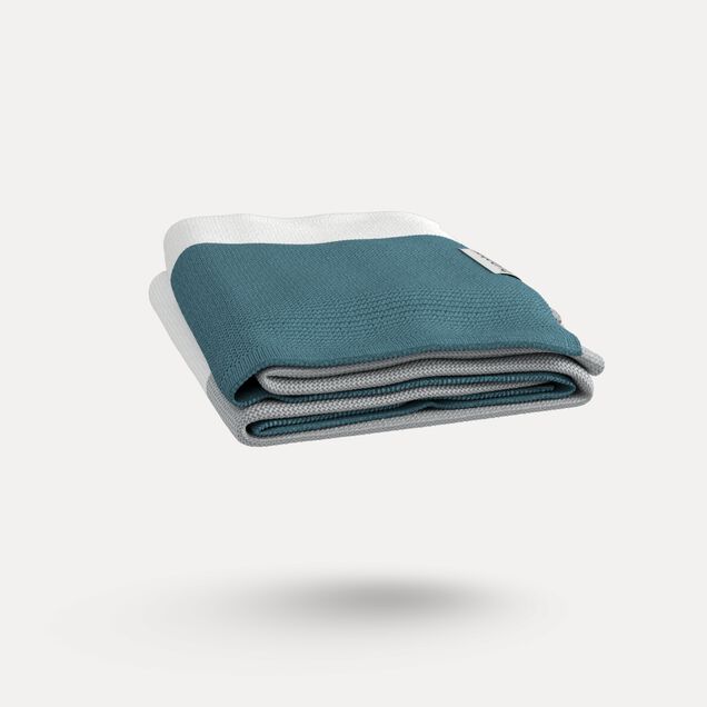 Bugaboo Light Cotton Blanket - PETROL BLUE MULTI - Main Image Slide 3 of 8
