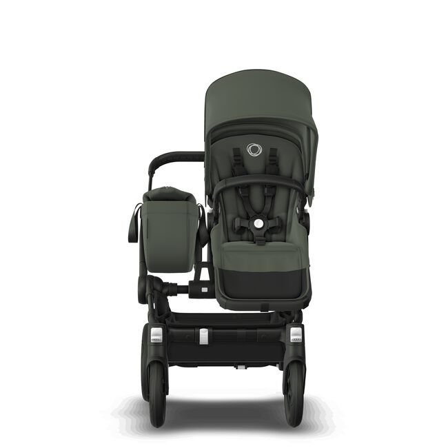 Bugaboo Donkey 5 Mono bassinet and seat stroller black base, forest green fabrics, forest green sun canopy - Main Image Slide 4 of 13