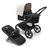 Refurbished Bugaboo Fox 5 bassinet and seat stroller black base, midnight black fabrics, misty white sun canopy - Thumbnail Slide 1 of 9