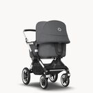 Fox 2, grey melange canopy,  grey melange style set, aluminium chassis