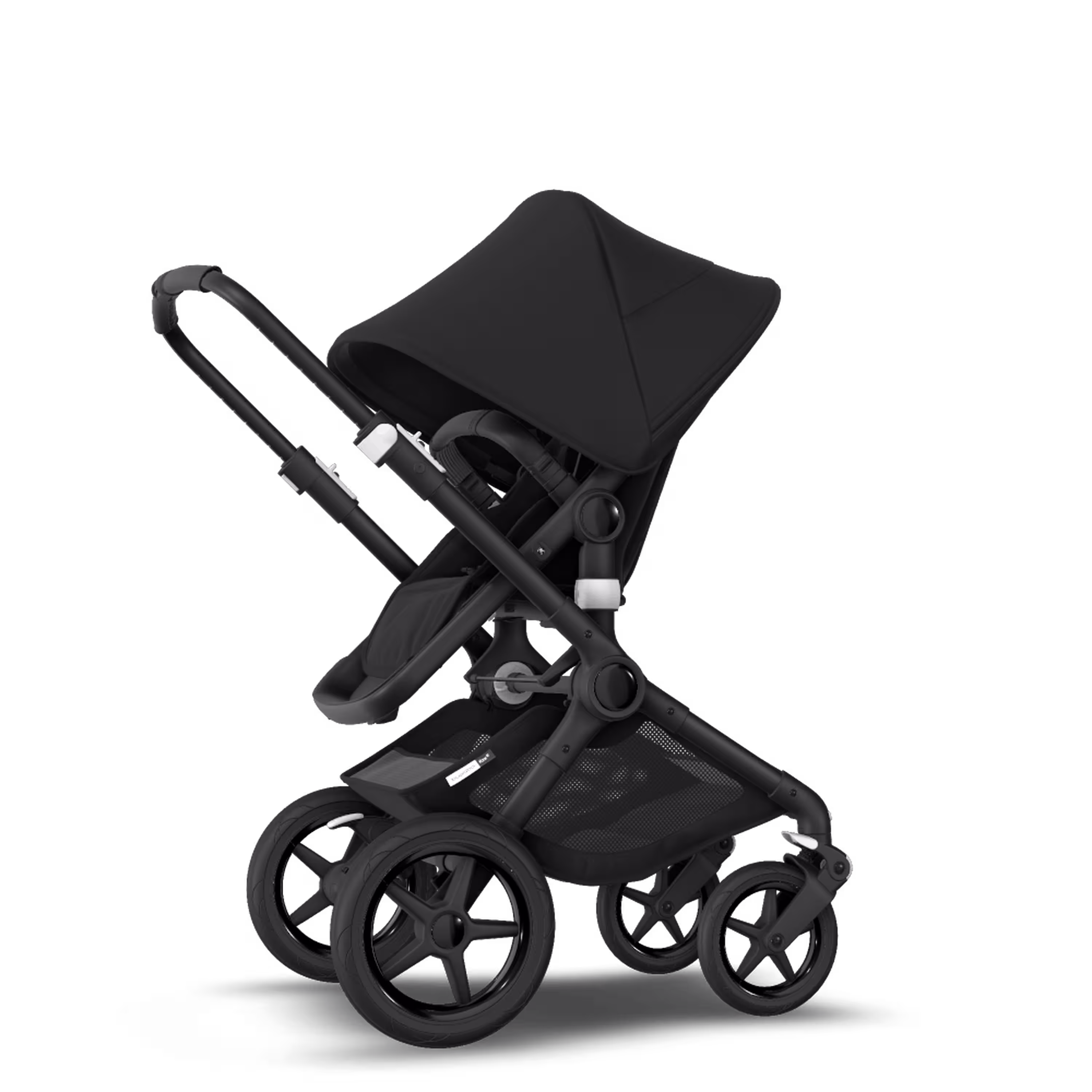 Bugaboo Fox 2 Seat and Bassinet Stroller black sun canopy, black style set, black chassis - Main Modal Image Slide 5 of 6