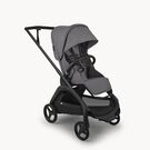 Bugaboo Dragonfly Plus seat stroller black base, grey melange fabrics, grey melange sun canopy