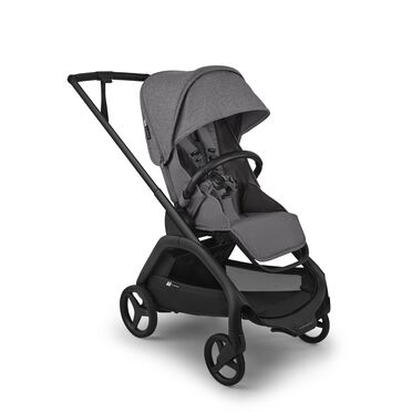 Bugaboo Dragonfly Plus seat stroller black base, grey melange fabrics, grey melange sun canopy