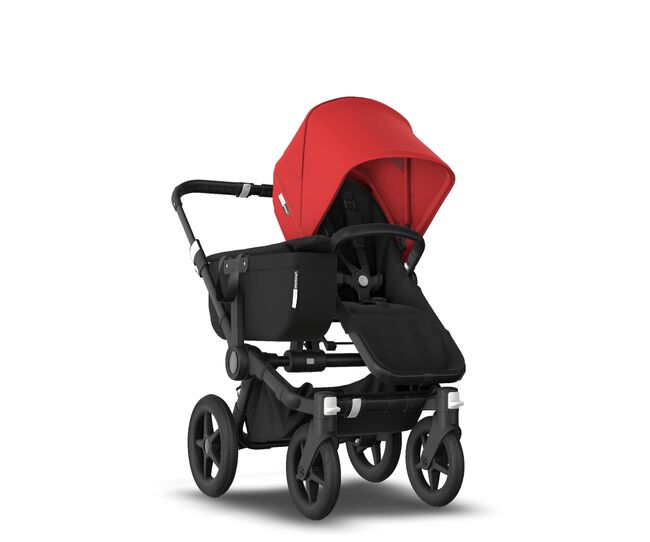 US - Bugaboo D3M stroller bundle black black red - Main Image Slide 2 of 4
