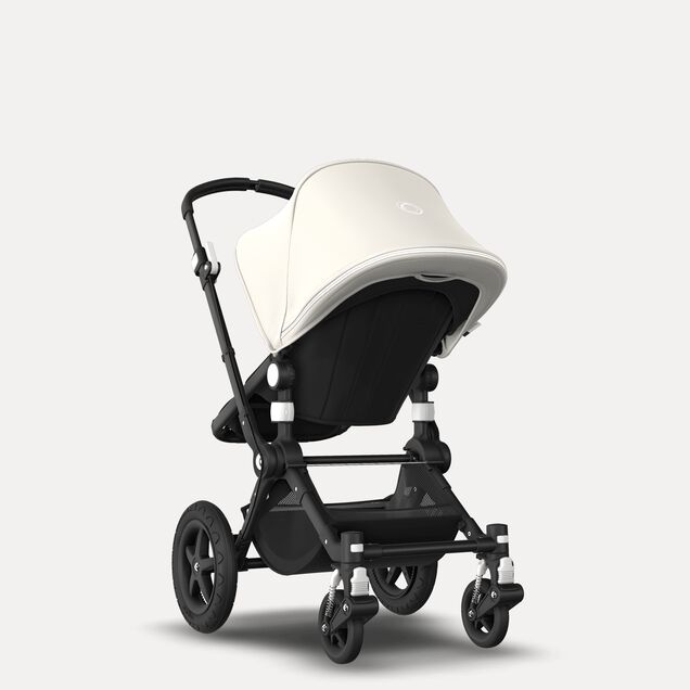 Bugaboo Cameleon 3 Plus seat and bassinet stroller fresh white sun canopy, black fabrics, black base - Main Image Slide 5 of 9