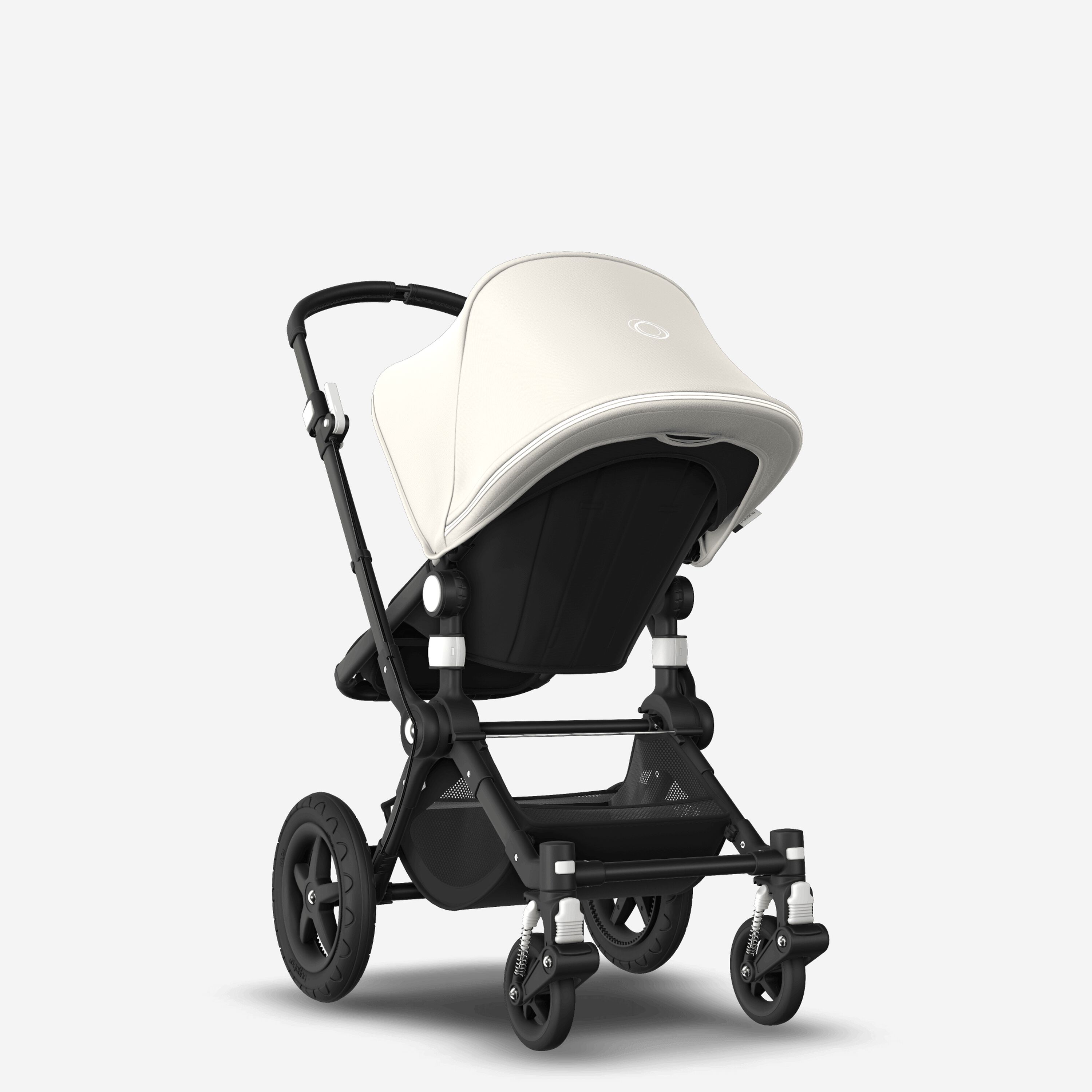 Bugaboo Cameleon 3 Plus seat and bassinet stroller fresh white sun canopy, black fabrics, black base - Main Modal Image Slide 5 of 9