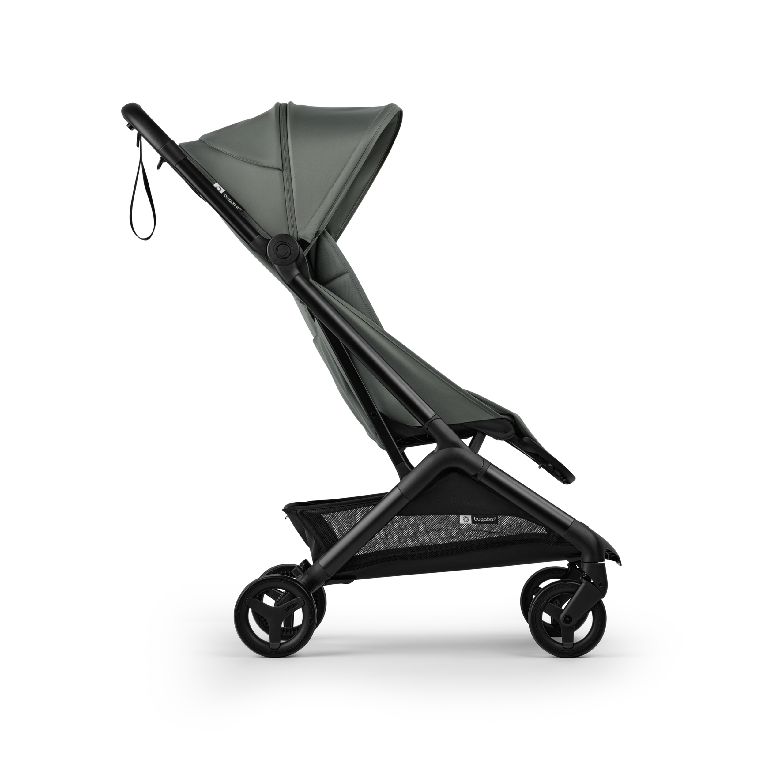 Bugaboo Butterfly 2 Poussette de voyage châssis noir, habillages forest green, capote forest green - Thumbnail Slide 2 of 8