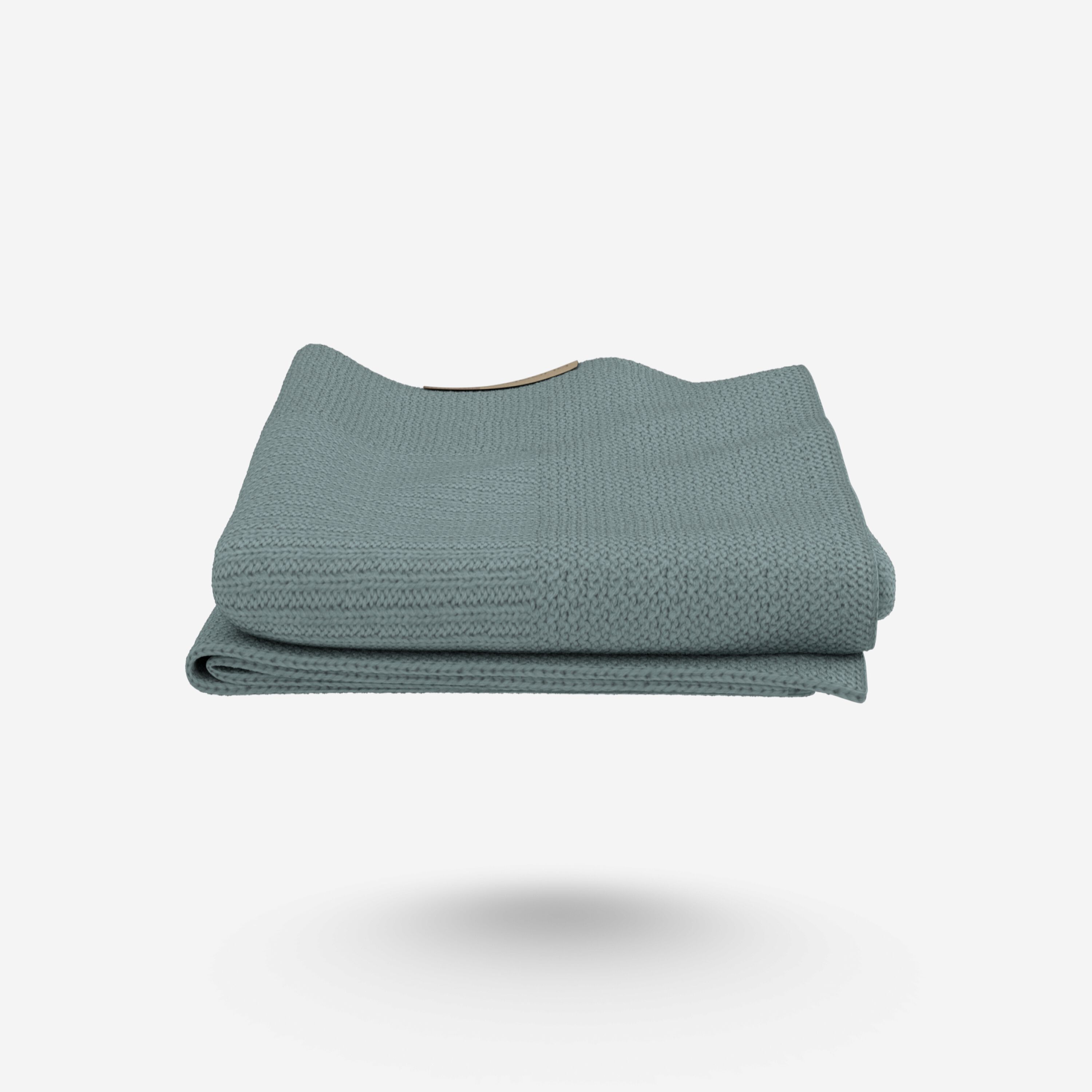 Bugaboo Soft Wool Blanket PETROL BLUE MELANGE - Main Modal Image Slide 6 of 8