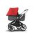Bugaboo Fox 2 seat and carrycot pushchair red sun canopy, grey melange fabrics, aluminium base - Thumbnail Slide 2 of 10