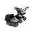 Bugaboo Fox 3 bassinet and seat stroller with black frame, grey fabrics, and black sun canopy. - Thumbnail Slide 5 of 7