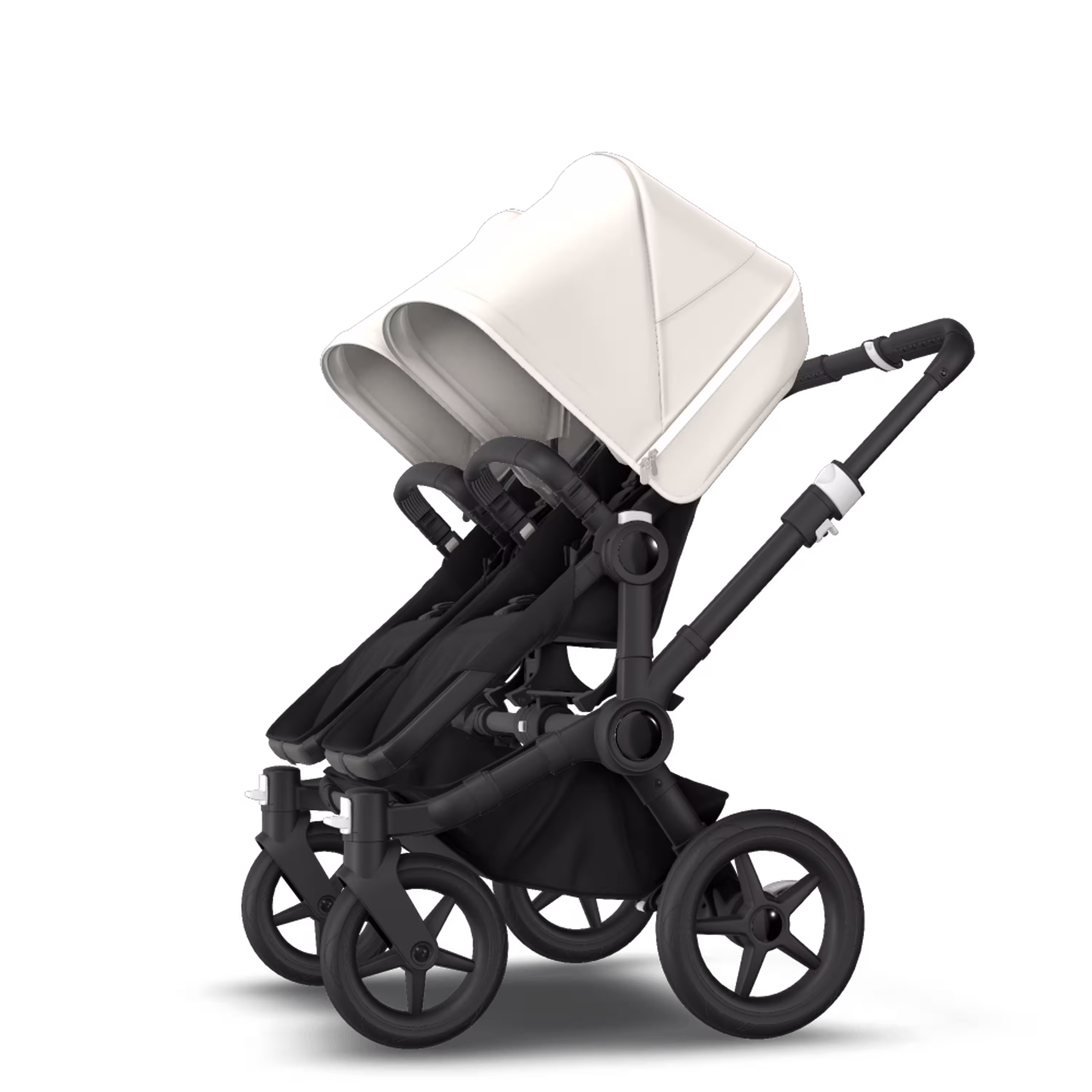 Bugaboo Donkey 3 Twin fresh white sun canopy, black seat, black chassis - Main Modal Image Slide 4 of 6