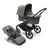 Bugaboo Fox 5 carrycot and seat pushchair with black chassis, forest green fabrics and forest green sun canopy. - Thumbnail Slide 1 of 13