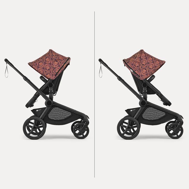 Bugaboo X Artipoppe Kangaroo Limited Edition 2-in-1 stroller black base, heritage black fabrics, bugaboo x artipoppe sun canopy - Main Image Slide 8 of 12