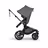 Bugaboo Fox 5 Renew seat stroller, with graphite chassis, Moon Grey fabrics, and Moon Grey sun canopy. - Thumbnail Slide 3 of 12