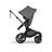 Bugaboo Fox 5 Renew seat stroller, with graphite chassis, Moon Grey fabrics, and Moon Grey sun canopy. - Thumbnail Slide 3 of 12