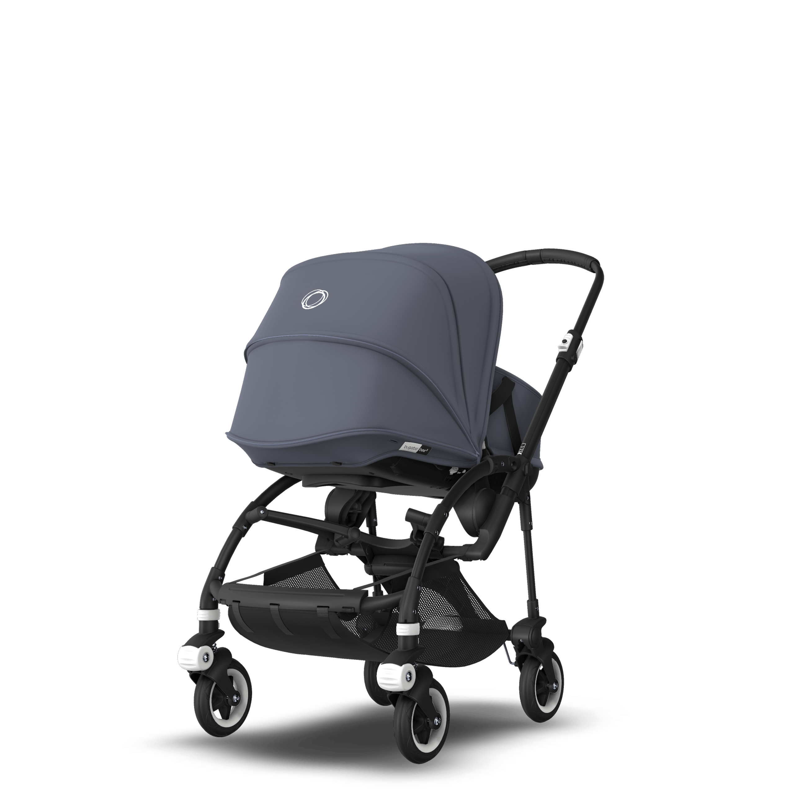 Bugaboo Bee 5 seat and bassinet stroller steel blue sun canopy, steel blue fabrics, black base - Thumbnail Slide 5 of 6