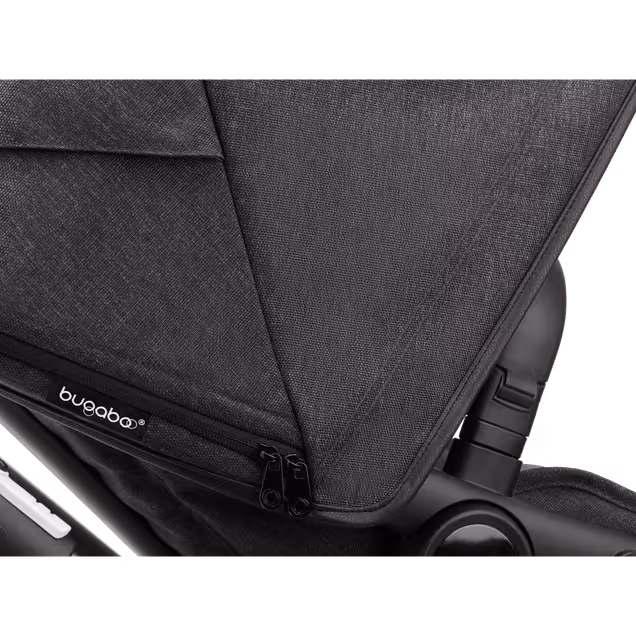 Bugaboo Fox 3 bassinet and seat stroller black base, mineral washed black fabrics, mineral washed black sun canopy - Main Image Slide 10 of 15