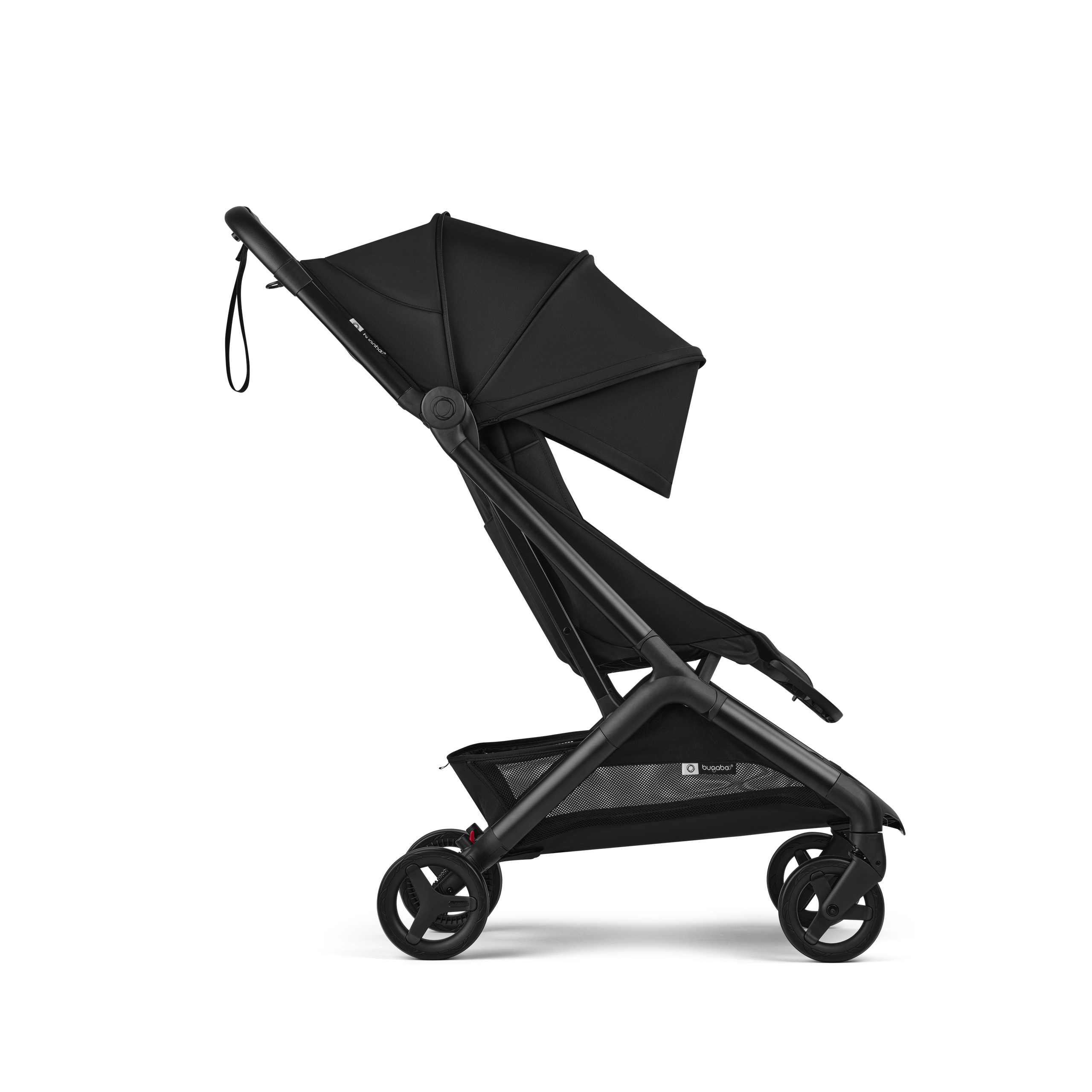 Bugaboo Butterfly 2 Plus travel pram black base, dusty pink fabrics, dusty pink sun canopy - Thumbnail Slide 8 of 11
