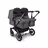 Bugaboo Donkey 5 twin stroller graphite base, grey mélange fabrics, grey mélange sun canopy - Thumbnail Slide 1 of 12