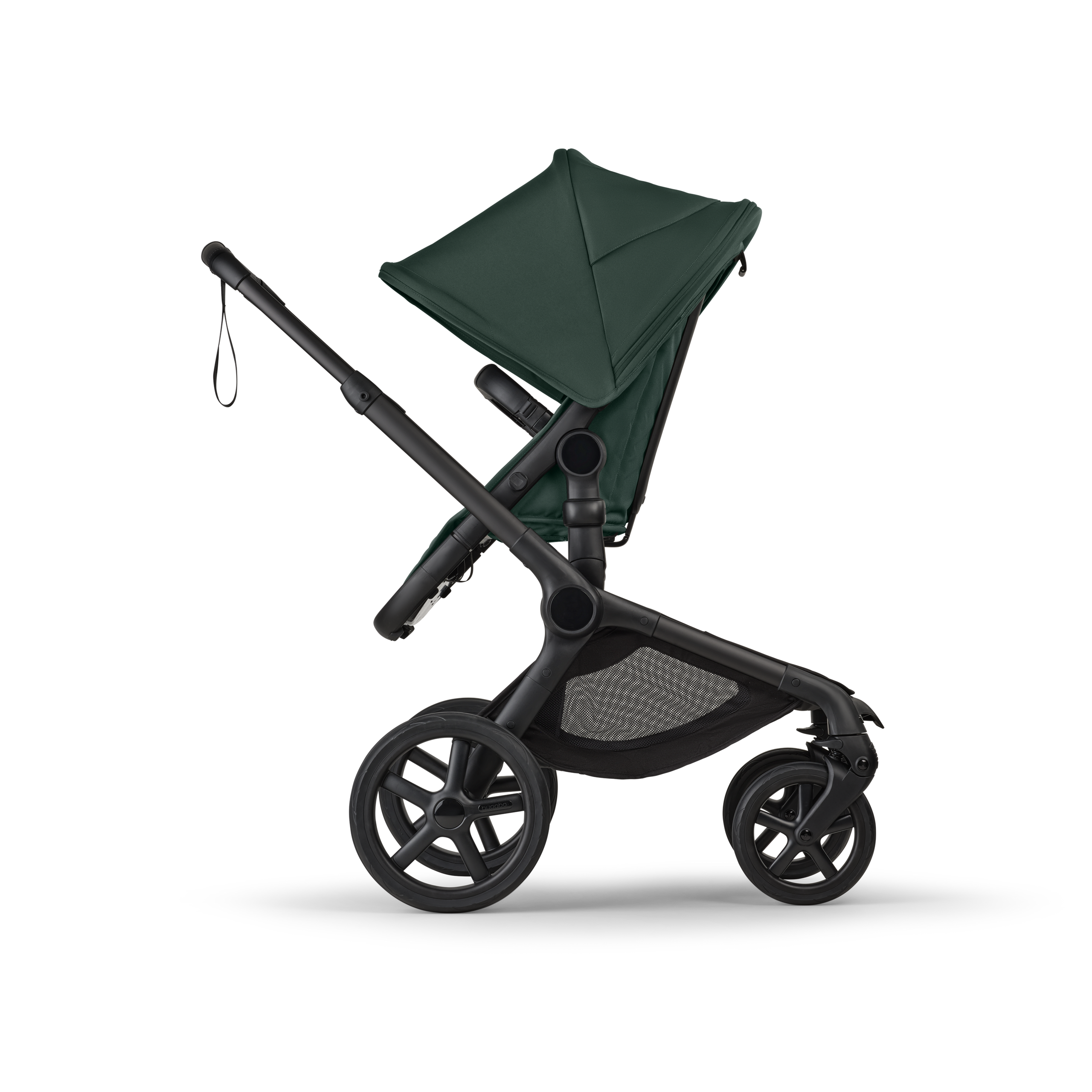 Bugaboo Fox 5 Renew 2-in-1 stroller black base, fern green fabrics, fern green sun canopy - Thumbnail Slide 3 of 12