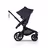 Bugaboo Fox 5 Renew seat stroller, with black chassis, Deep Indigo fabrics, and Deep Indigo sun canopy. - Thumbnail Slide 3 of 12