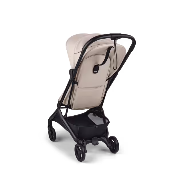 Bugaboo Butterfly 2 Plus travel stroller black base, desert taupe fabrics, desert taupe sun canopy - Main Image Slide 3 of 12