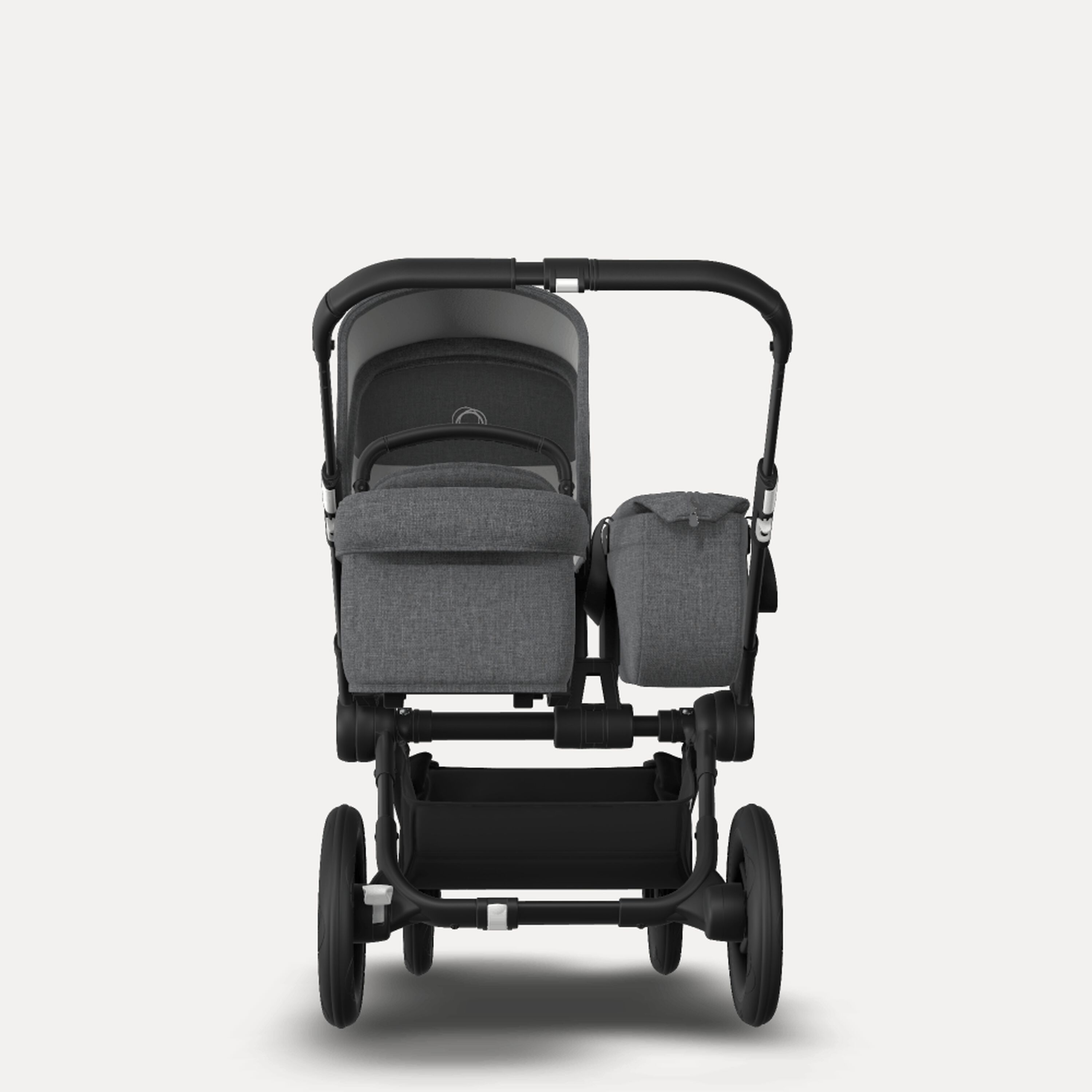Bugaboo Donkey 3 Mono travel system grey melange sun canopy, grey melange fabrics, black base - Main Modal Image Slide 5 of 19