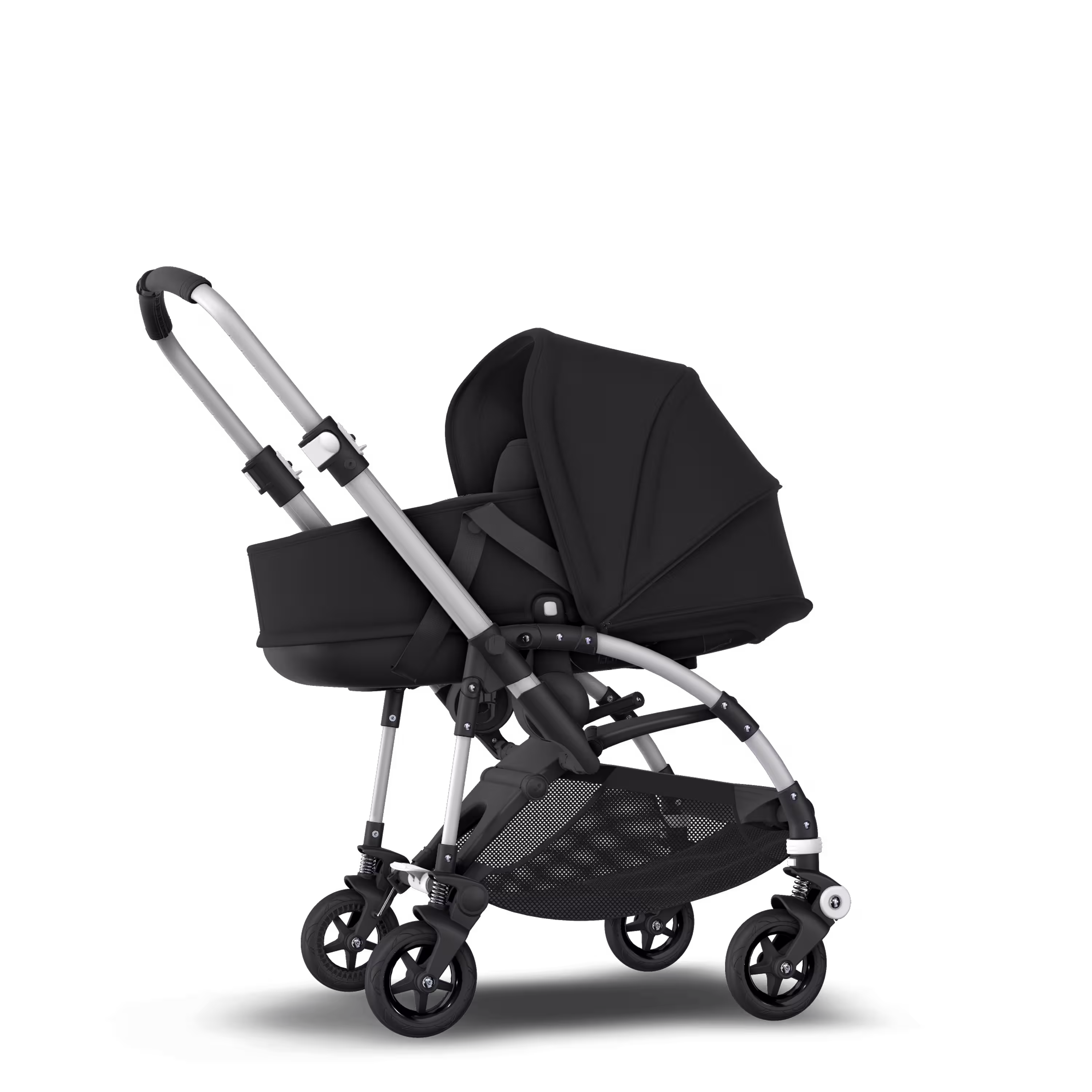 Bugaboo Bee 5 seat and bassinet stroller black sun canopy, black fabrics, aluminium base - Main Modal Image Slide 6 of 6